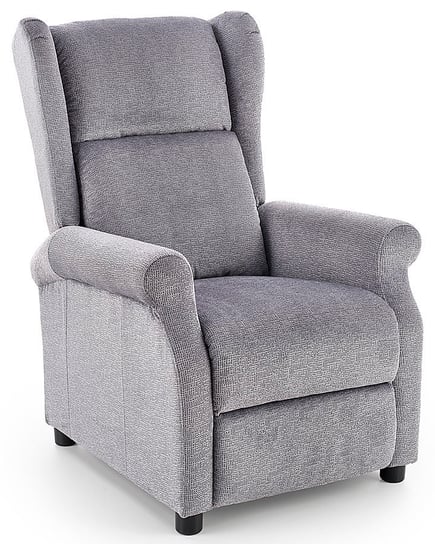 Rozkładany fotel wypoczynkowy ELIOR Alden, szary, 92-160x75x107-83 cm Elior