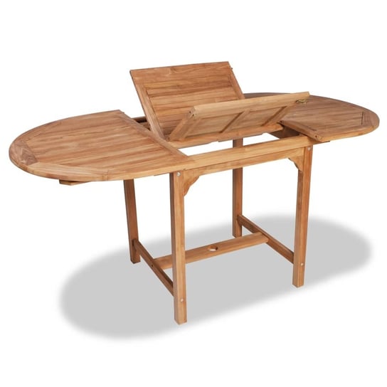 Rozkładany stół ogrodowy, 110-160x80x75 cm, lite drewno tekowe vidaXL