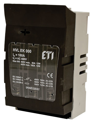 Rozłącznik skrzynkowy HVL EK 000 3p 0S00 16 ETI