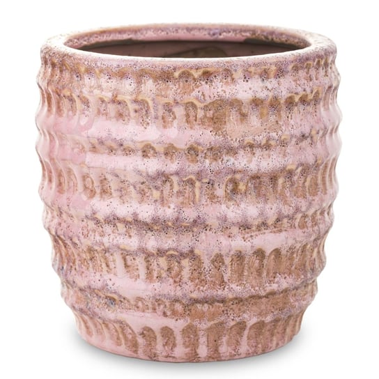 Różowa, ceramiczna osłonka na doniczkę Kelly Ø12 cm Duwen