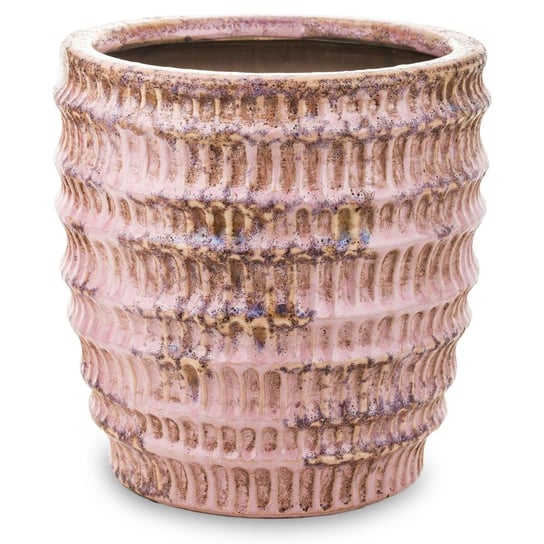 Różowa, ceramiczna osłonka na doniczkę Kelly Ø18,5 cm Duwen