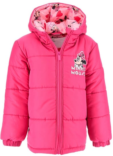 Różowa kurtka z kapturem dla dziewczynki Disney Myszka Minnie rozmiar 128 cm Disney