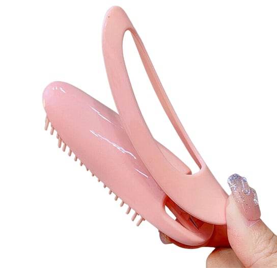 Różowa spinka wałek klips do podnoszenia włosów u nasady stylizacja włosów edibazzar