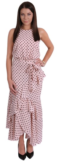 Różowa sukienka maxi w grochy FOREVER UNIQUE XL sarcia.eu