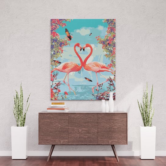 Różowe flamingi - Malowanie po numerach 50x40 cm ArtOnly