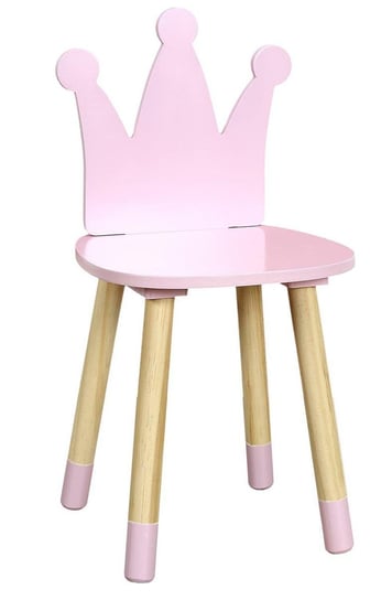 Różowe Krzesło Dziecięce Korona - Nilli 28X54 Elior