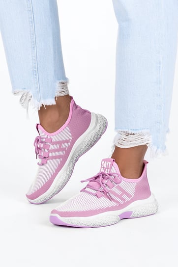 Różowe sneakersy damskie buty sportowe sznurowane Casu 204-44P-36 Casu