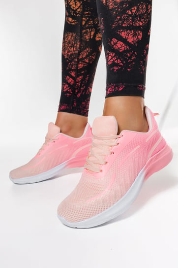 Różowe sneakersy damskie buty sportowe sznurowane Casu 934-3-36 Casu