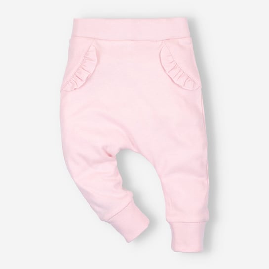 Różowe spodnie niemowlęce FUN IN THE SUN z bawełny organicznej dla dziewczynki-98 NINI