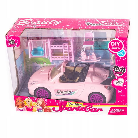 Różowy kabriolet auto dla lalek mini samochód Midex