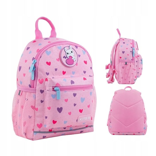 Różowy plecak do przedszkola jednokomorowy dla dziewczynki z królikiem Kite KITE