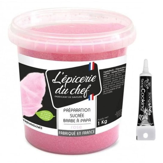 Różowy słodki preparat - SCRAPCOOKING - Wata cukrowa - 1 kg Inna marka
