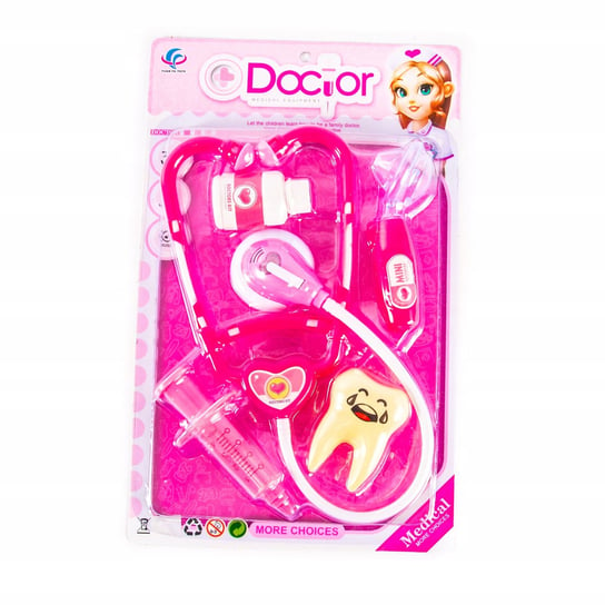 Różowy zestaw lekarza mały doktor zabawki szpital Midex