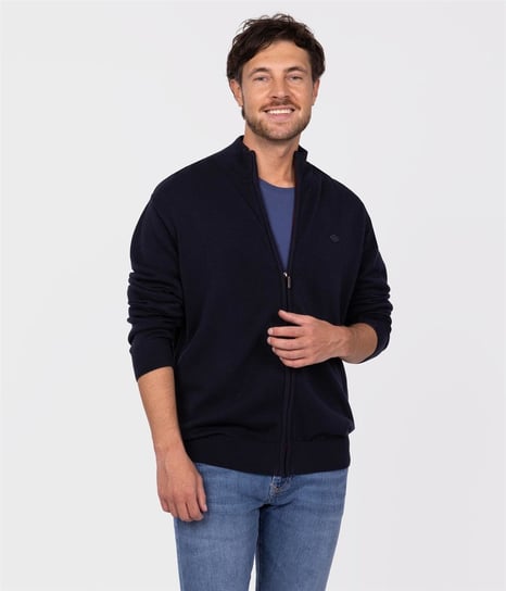 Rozpinany sweter ze stójką PORTO 4300 NAVY-L Lee Cooper