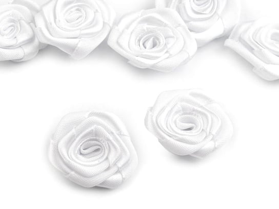 Różyczki Atłasowe R01 ( 20szt ) Białe Dystrybutor Kufer