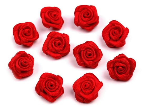 Różyczki Atłasowe R01 ( 20szt ) Czerwone Dystrybutor Kufer