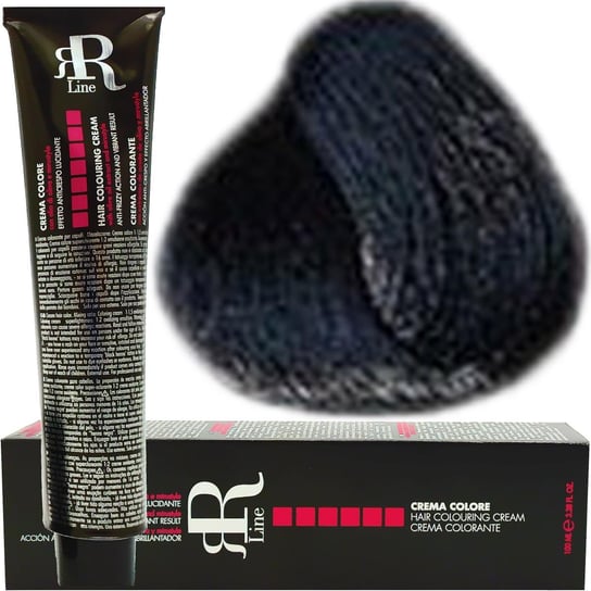 RR Line, Crema Colore, farba do włosów 1,0 Czarny, 100 ml RR Line