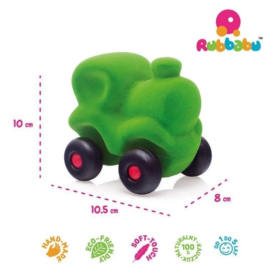 Rubbabu: Lokomotywa sensoryczna zielona Rubbabu