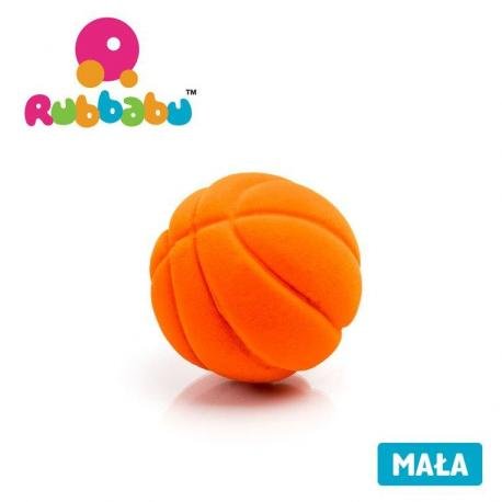 Rubbabu Piłka koszykówka sensoryczna pomarańczowa mała Rubbabu