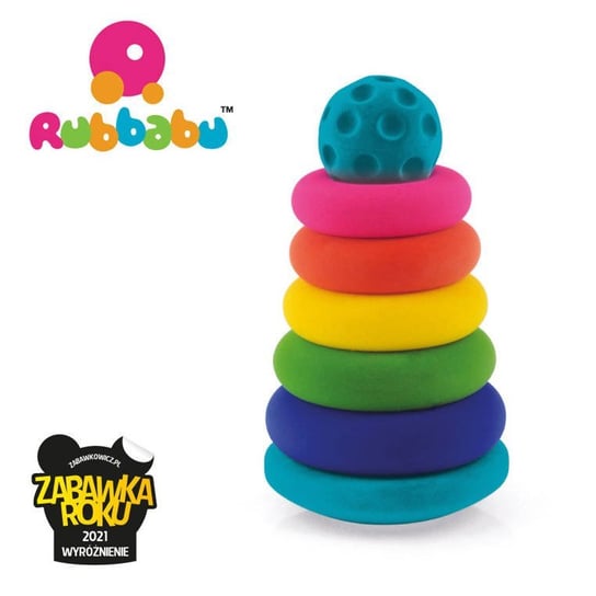 Rubbabu, Układanka edukacyjno-sensoryczna piramida z piłką Rubbabu
