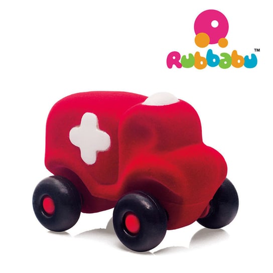 Rubbabu, zabawka sensoryczna Karetka czerwona Rubbabu