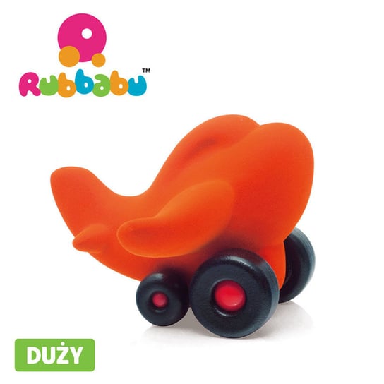 Rubbabu, zabawka sensoryczna Samolot pomarańczowy duży Rubbabu