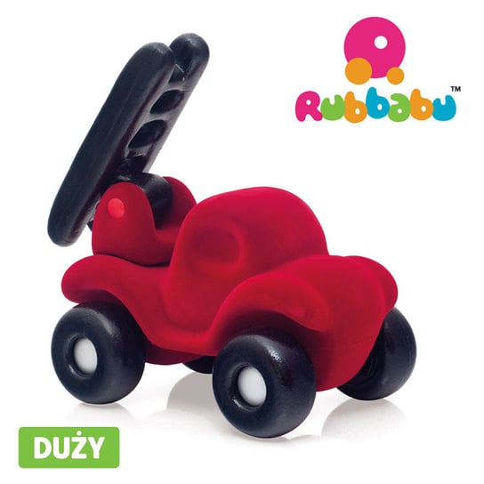 Rubbabu, zabawka sensoryczna Wóz strażacki czerwony duży Rubbabu