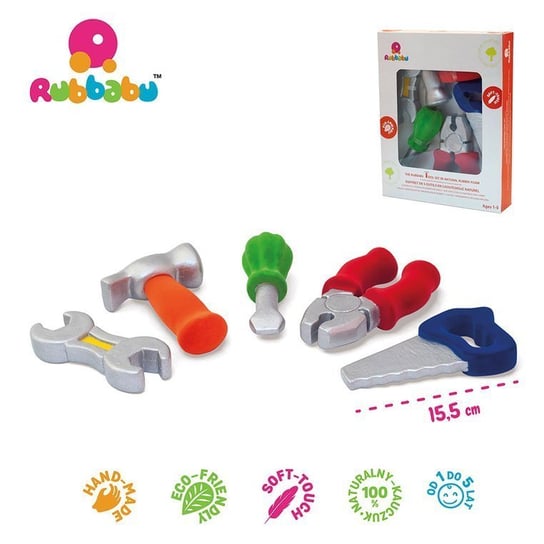 Rubbabu, zestaw 5 narzędzi sensorycznych Rubbabu