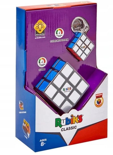 Rubiks Classic, Zestaw Duo Kostka Rubika i Brelok 3x3x3 cm Rubiks Classic