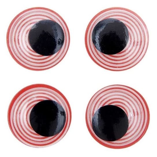 Ruchome oczka Ø 35 mm - Czerwone spirale - RICO DESIGN - Naklejki do ćwiczeń manualnych dla dzieci Inna marka
