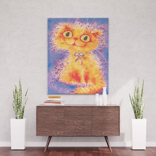 Rudy kot słodziak - Malowanie po numerach 50x40 cm ArtOnly