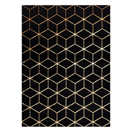 - RUG/LU/MOSSE/HEXAGON2/BLACK+GOLD/120x170 Inna marka