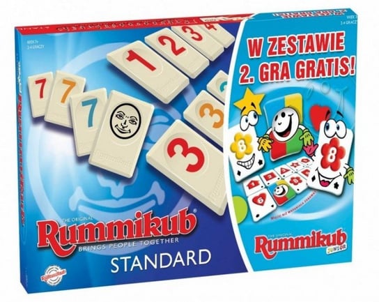 Rummikub, gra liczbowa 2w1, Standard + Junior TM Toys