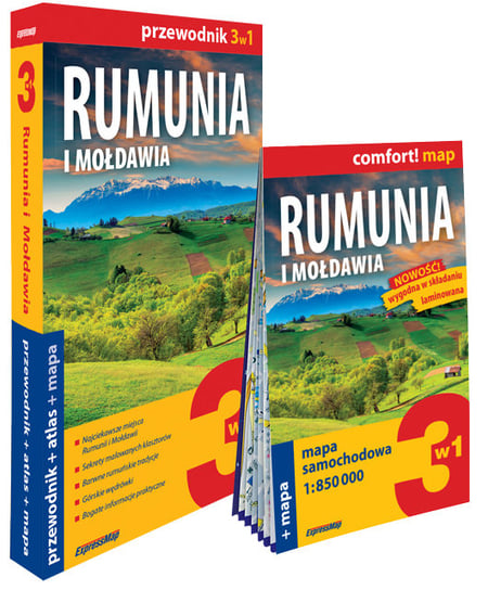 Rumunia i Mołdawia 3w1: przewodnik + atlas + mapa Figiel Stanisław