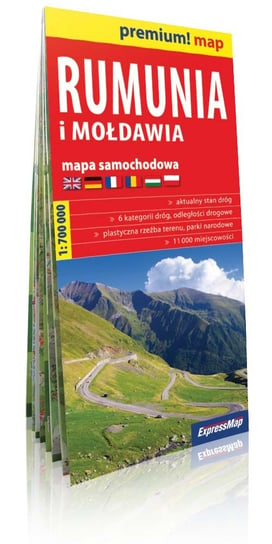 Rumunia i Mołdawia. Mapa samochodowa 1:700 000 Opracowanie zbiorowe