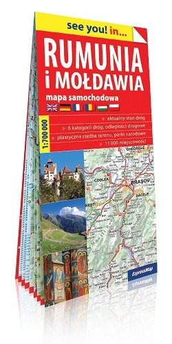 Rumunia i Mołdawia. Mapa samochodowa 1:700 000 Expressmap Polska Sp. z o.o.