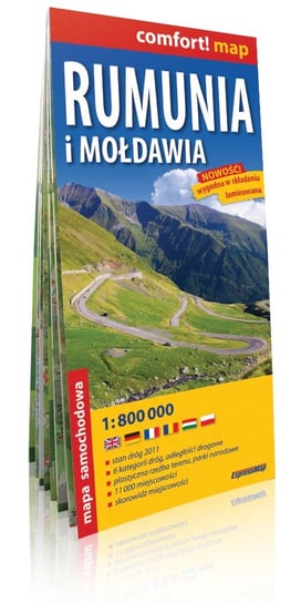 Rumunia i Mołdawia. Mapa samochodowa 1:800 000 Opracowanie zbiorowe