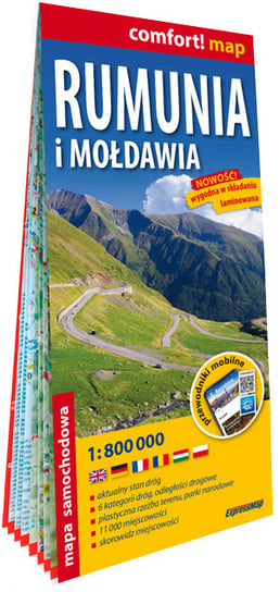 Rumunia i Mołdawia. Mapa samochodowa 1:800 000 Opracowanie zbiorowe