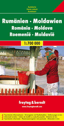 Rumunia Mołdawia. Mapa 1:700 000 Freytag & Berndt