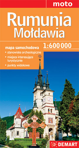 Rumunia Mołdawia. Mapa samochodowa 1:600 000 Opracowanie zbiorowe