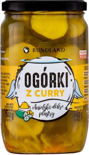 Runoland Ogórki z Curry Plastry 680g Runoland