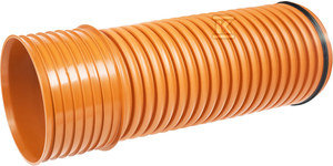 Rura kanalizacyjna zewnętrzna PP K2-KAN DN/ID 200x3000 SN8, kielichowa korugowana 2-warstwowa, z uszczelką, kolor pomarańczowy Inna marka