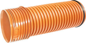 Rura kanalizacyjna zewnętrzna PP K2-KAN DN/OD 160x3000 SN8, kielichowa korugowana 2-warstwowa, z uszczelką, kolor pomarańczowy Inna marka
