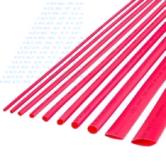 Rurka termokurczliwa zestaw rurek 8,0mm 1m 10 szt czerwone Rebel Cabletech