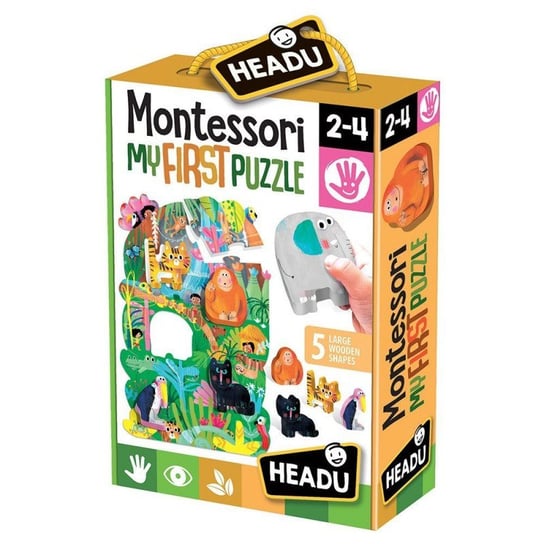 Russell Gra HEADU Montessori Pierwsze puzzle - Dżungla Russell