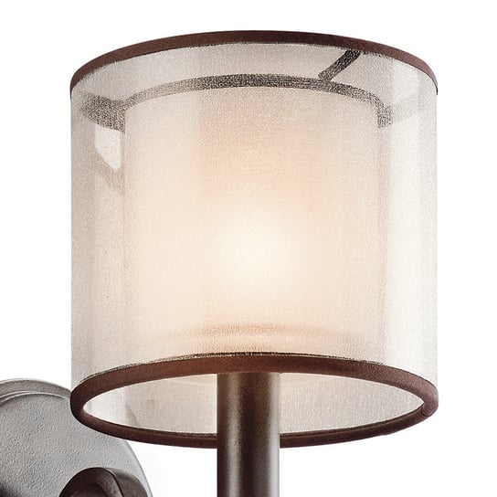 Rustykalna LAMPA ścienna KL/LACEY1 MB Elstead KICHLER metalowa OPRAWA retro kinkiet brązowa biała Kichler