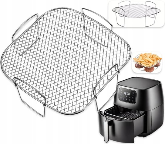 Ruszt piętrowy do air fryera 21 cm stalowy wkład grill siatka Oldman