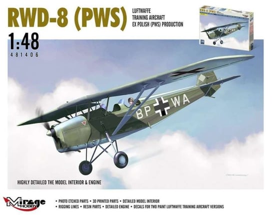 RWD-8 (PWS) Samolot szkoleniowy Luftwaffe z byłej polskiej produkcji (PWS) Mirage