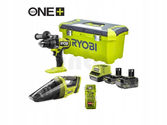 Ryobi Rpd18x Ryobi RPD18X-2C52VTA55 Wiertarko-wkrętarka Odkurzacz Akumulatory ...