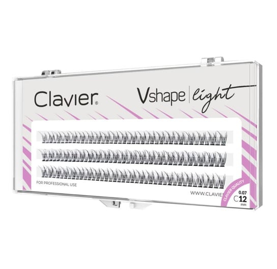 Rzęsy Clavier Vshape light C 0.07, 12 mm Clavier